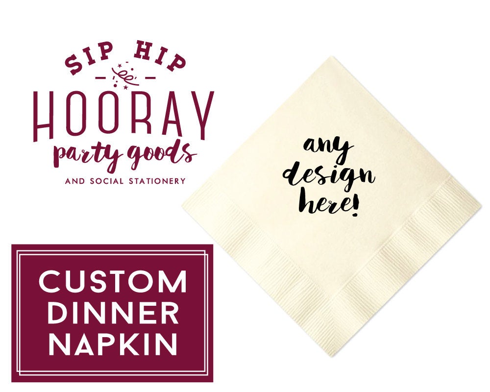 Custom Wedding Event Dinner Napkins