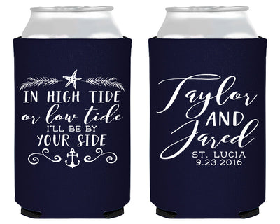 Neoprene In High Tide Nautical Can Coolers #1601