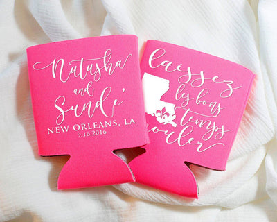 NOLA Louisiana Wedding Can Coolers #1448