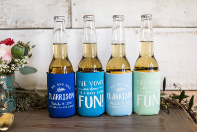 Neoprene Mr and Mrs Wedding Can Coolers #1419