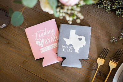Neoprene State Wedding Can Cooler Design #1469