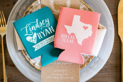 Neoprene State Wedding Can Cooler Design #1469