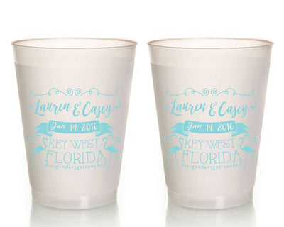 Flamingo Bachelorette Party Frosted Cups, #1483