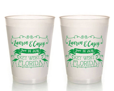 Flamingo Bachelorette Party Frosted Cups, #1483