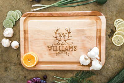 Custom Anniversary Monogram Cutting Board