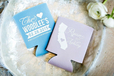 State Pride Wedding Favor Can Coolers Design #1102