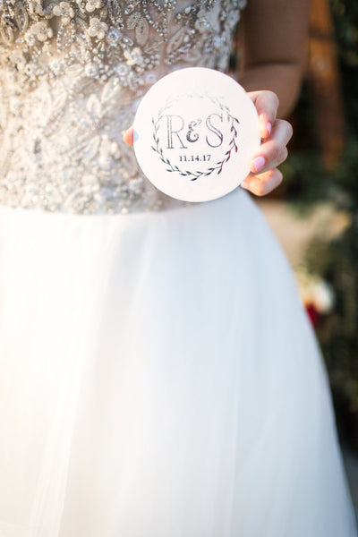 Wedding Wreath Drink Coasters #1162, #1322