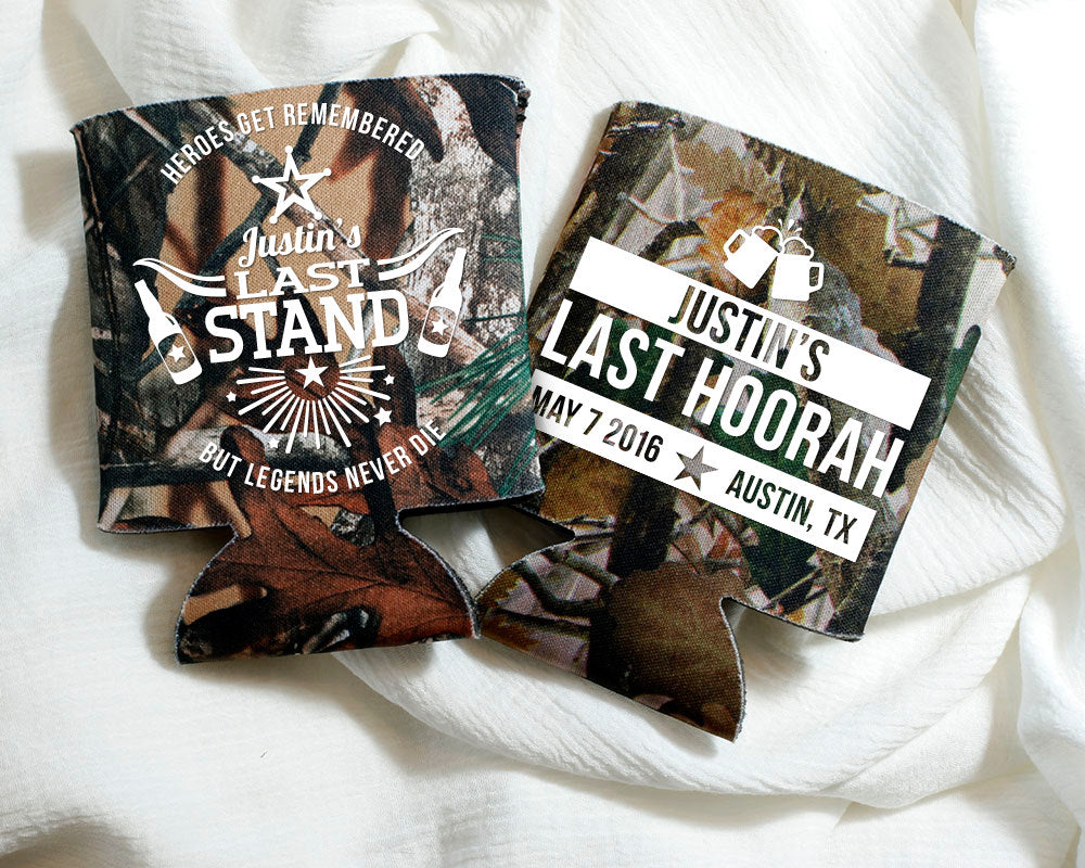 Last Stand Camo Bachelor Can Coolers #1498