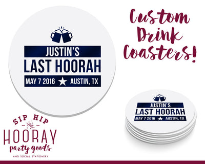 Bachelor Party Coasters #1498