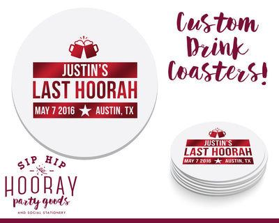 Bachelor Party Coasters #1498