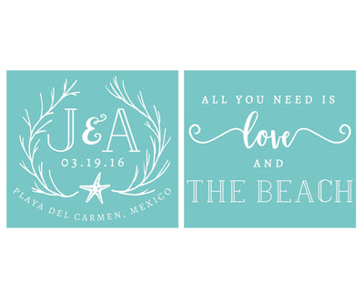 Destination Beach Wedding Favor Stadium Cups, #1499