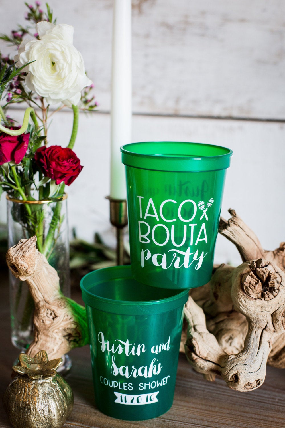 Couples Shower Taco Bouta Party Stadium Cup Design #1431