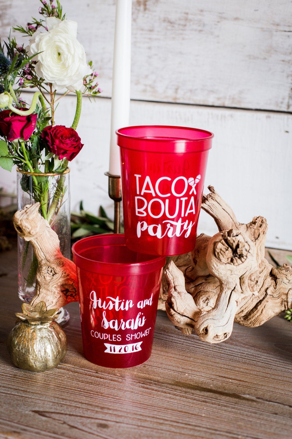 Couples Shower Taco Bouta Party Stadium Cup Design #1431