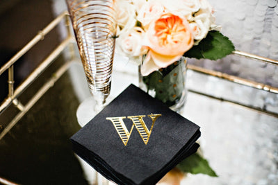 Monogrammed Party Beverage Napkins
