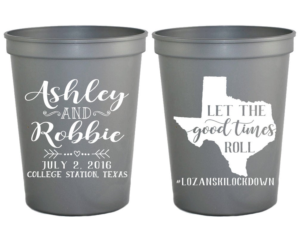 Texas Wedding Stadium Cup Design #1508