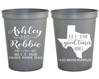 Texas Wedding Stadium Cup Design #1508