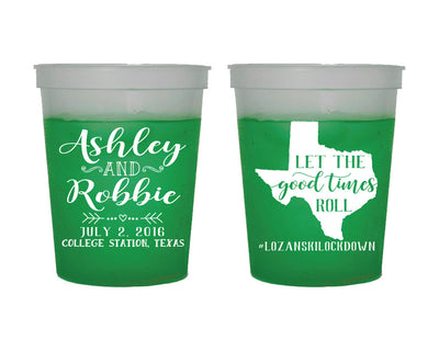 Let the Good Times Roll State Party Color Changing Cups #1508