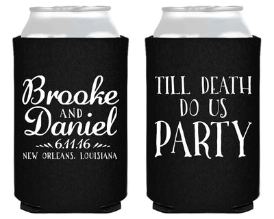 Personalized Wedding Reception Can Coolers #1509