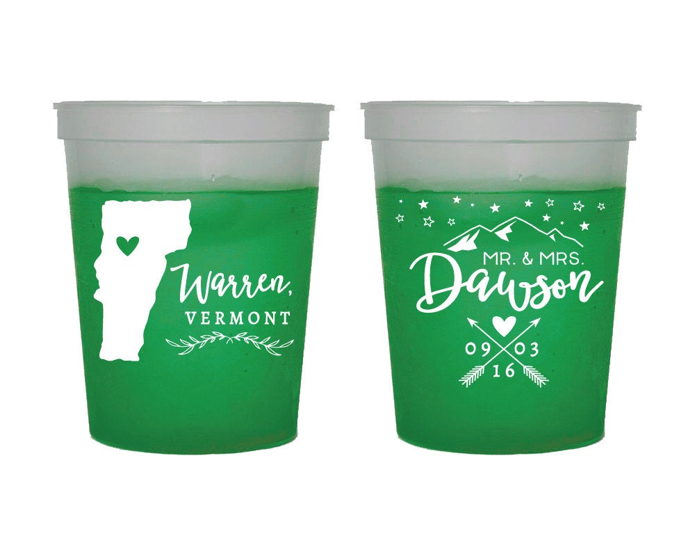 Rustic Mountain Color Changing Cups #1627
