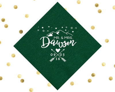 State Wedding Beverage Napkins #1627
