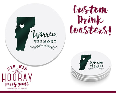 Any State Wedding Coaster Design #1627