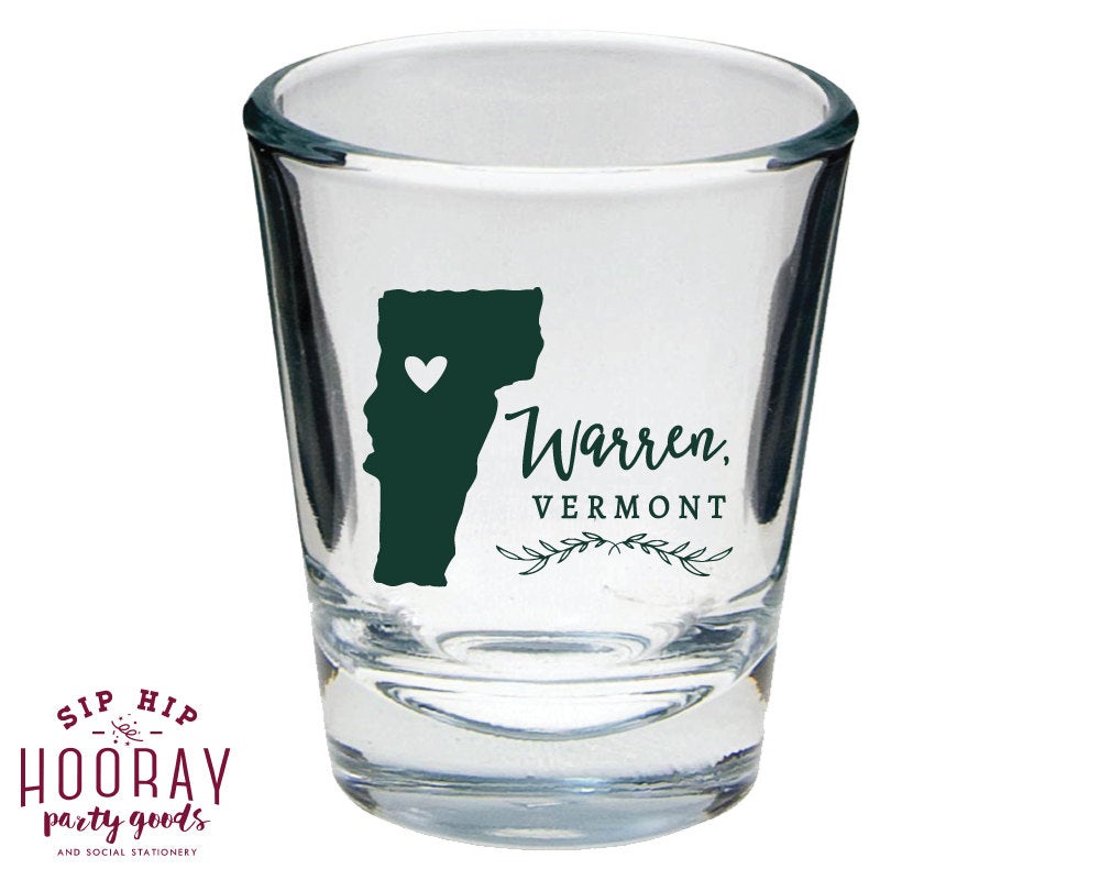 Mountain Wedding Shot Glass Design #1627
