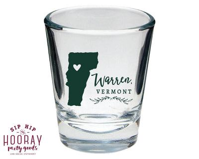 Mountain Wedding Shot Glass Design #1627