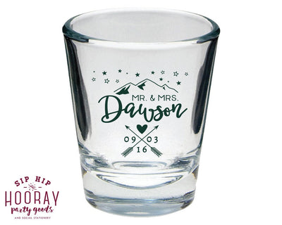 Mountain Wedding Shot Glass Design #1627