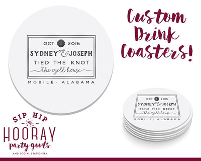 Monogrammed Last Name Drink Coasters #1478