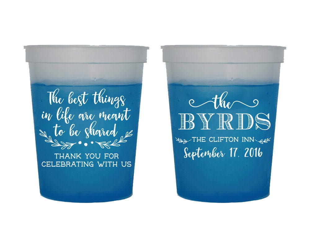 Thank You Wedding Color Changing Cups #1513