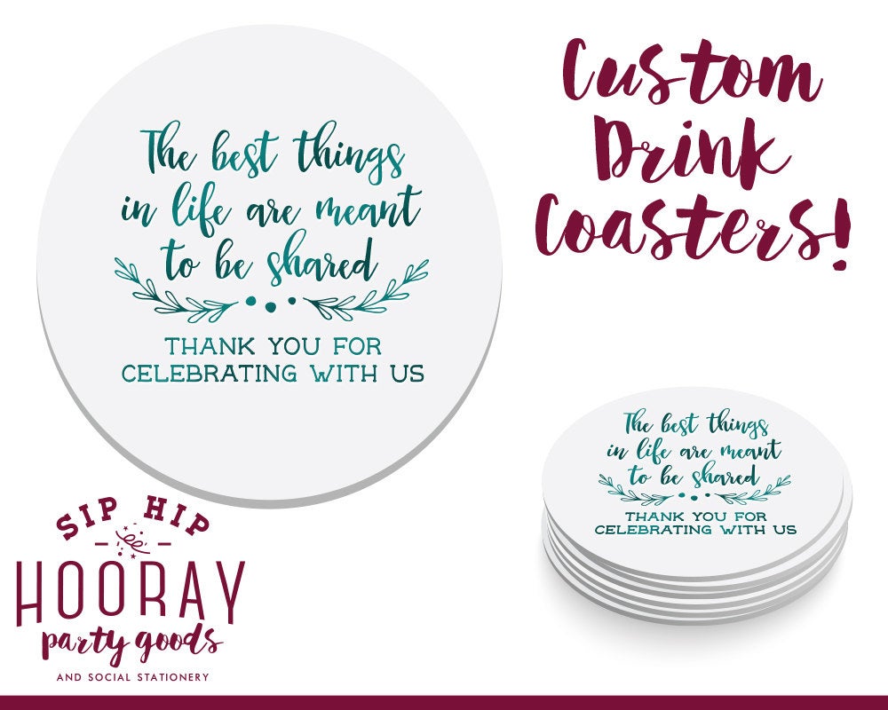 Thank You Wedding Coasters #1513