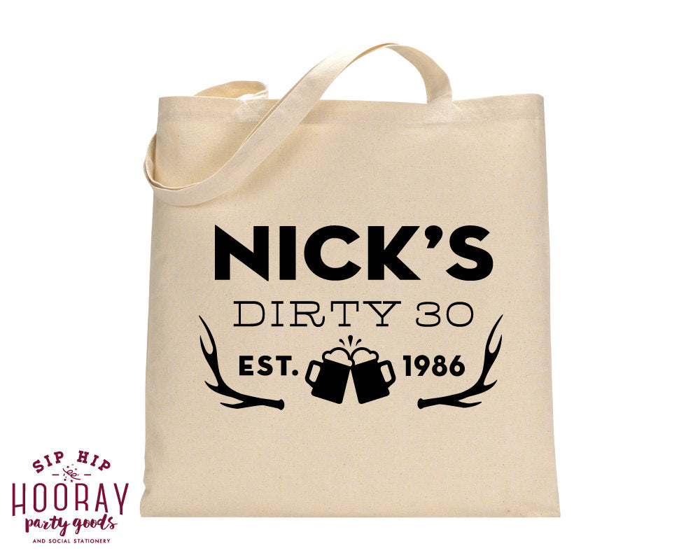 Dirty Thirty Birthday Tote Bag #1568