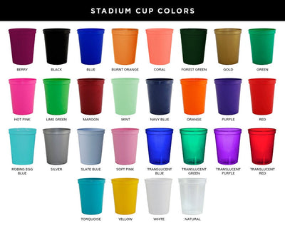 Custom Monogram Wedding Stadium Cups #1422