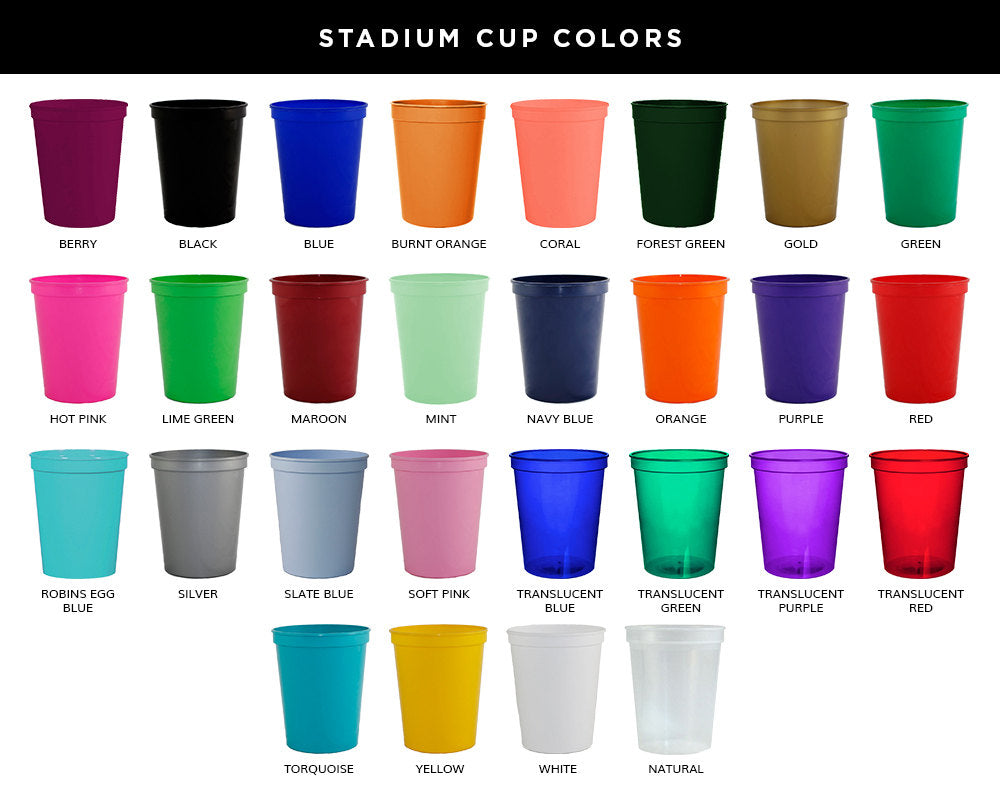 Floral Monogram Stadium Cups #1055