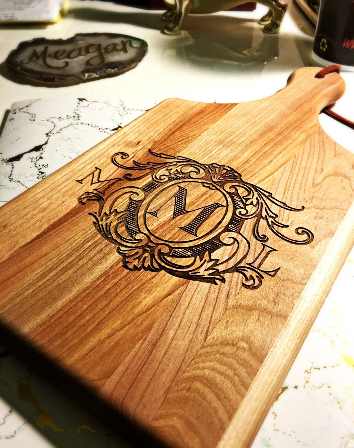 Custom Monogram Cutting Board