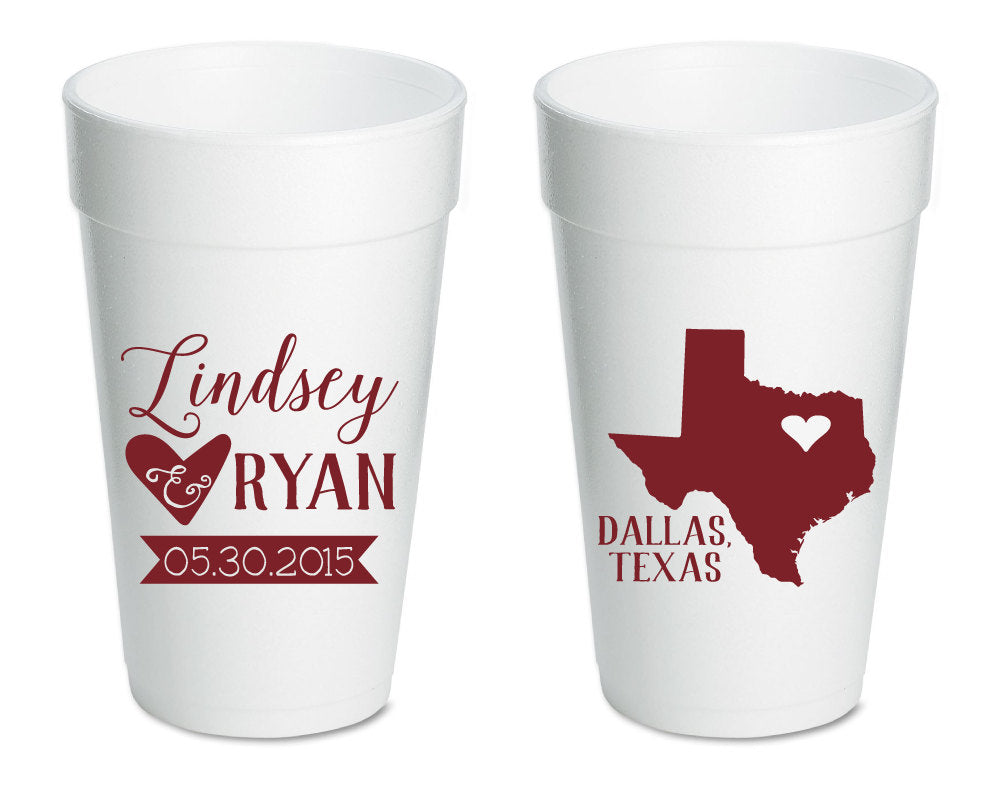 State Location Foam Cups #1595