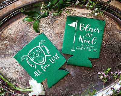 All Fore Love | Golf Wedding Can Cooler #1614