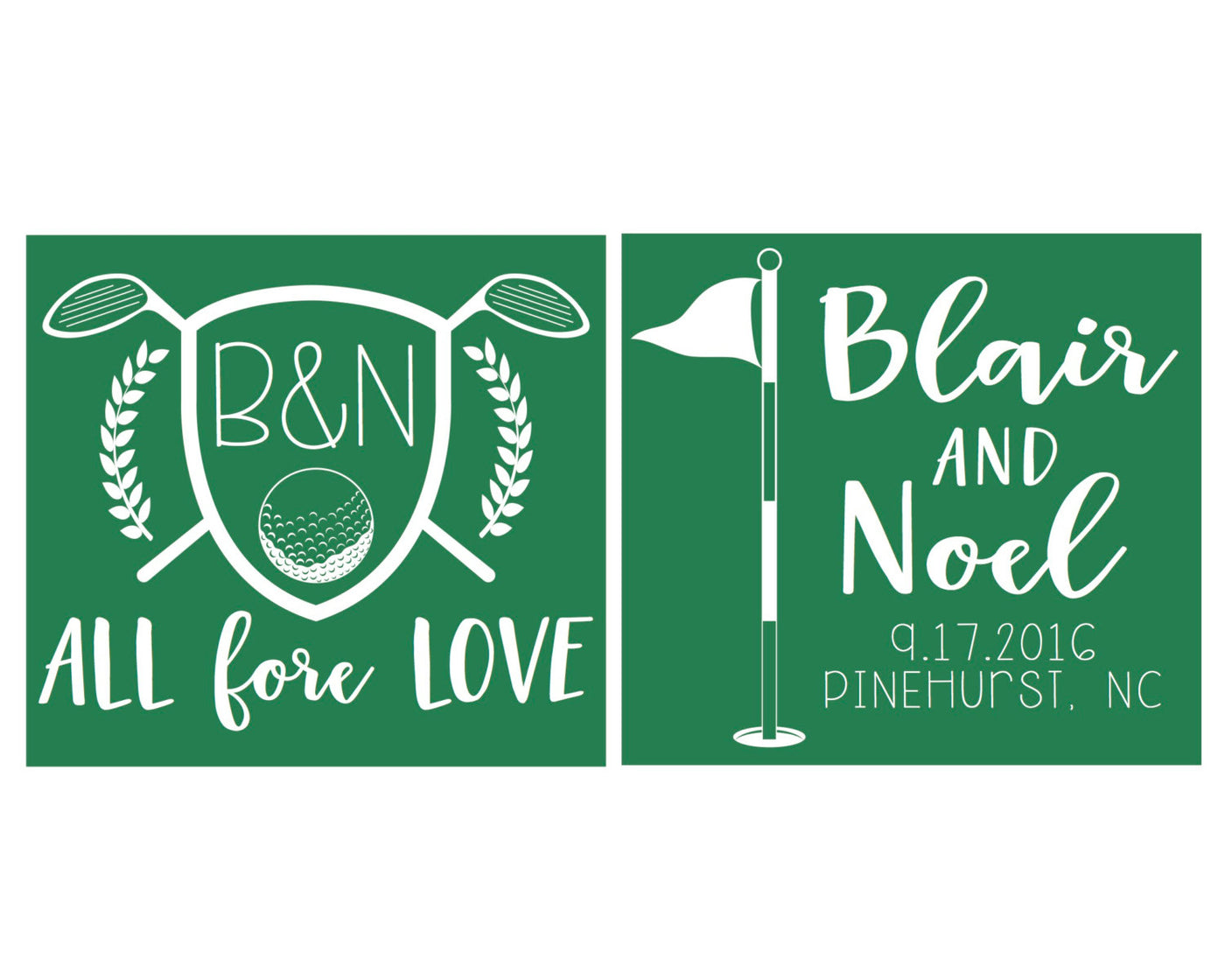 All Fore Love Golf Party Can Coolers #1614