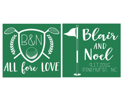 All Fore Love | Golf Wedding Can Cooler #1614