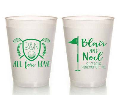 All Fore Love | Golf Wedding Frosted Cup #1614