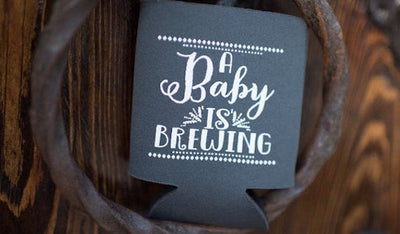 A Baby is Brewing Baby Shower Can Coolers #1342