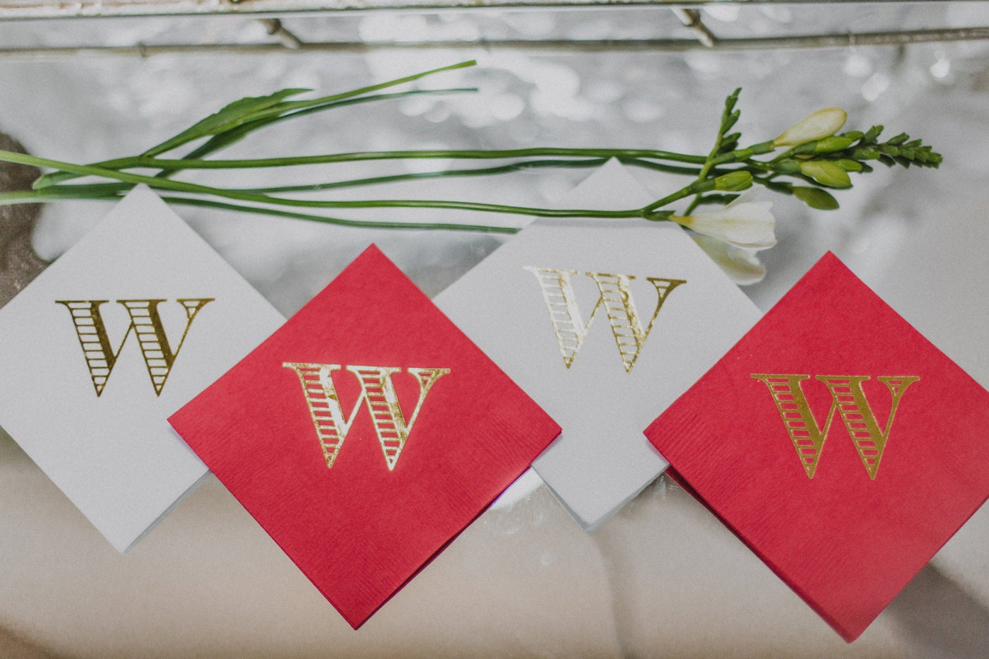 Monogrammed Party Beverage Napkins
