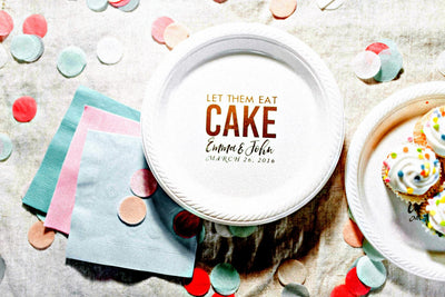 Our Greatest Adventure Begins Wedding 7" Cake Plate Design #1688