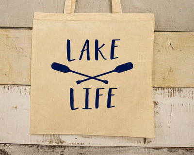 Lake Life Nautical Tote Bag Design #1537