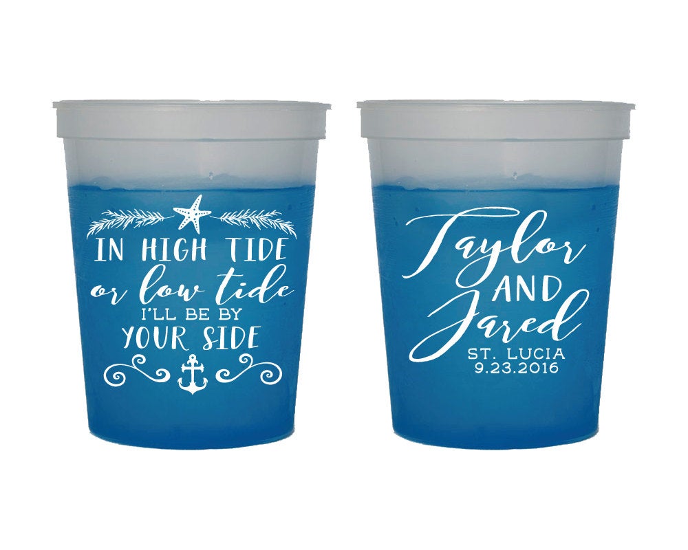In High Tide Nautical Color Changing Cups #1601