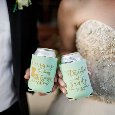 NOLA Louisiana Wedding Can Coolers #1448