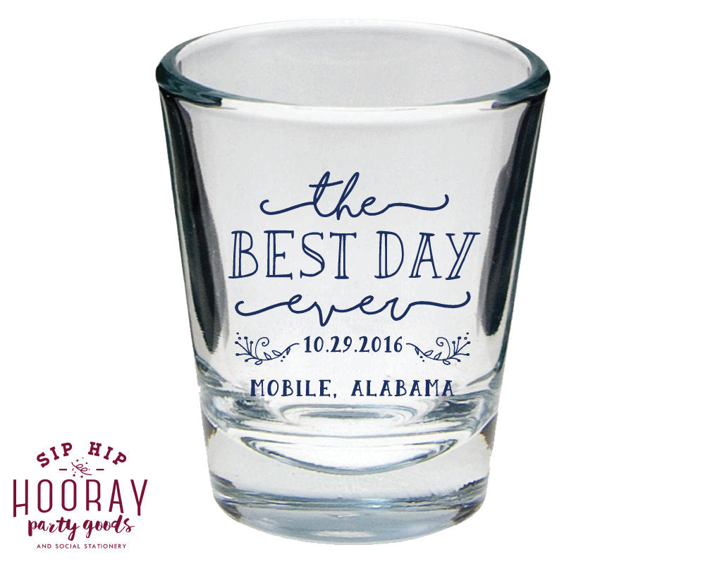 Custom Wedding Reception Shot Glasses #1631