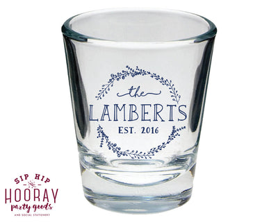 Custom Wedding Reception Shot Glasses #1631