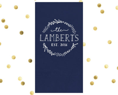 Best Day Ever Custom Wedding Guest Towel Napkin Design #1631