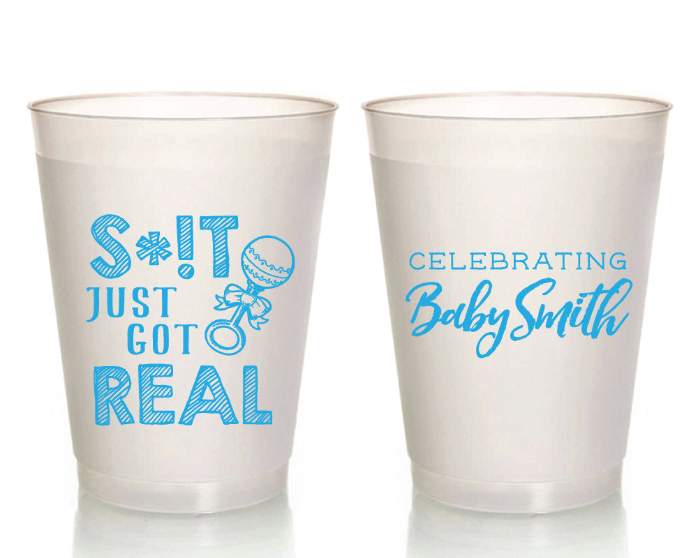 Baby Shower Frosted Cups #1632